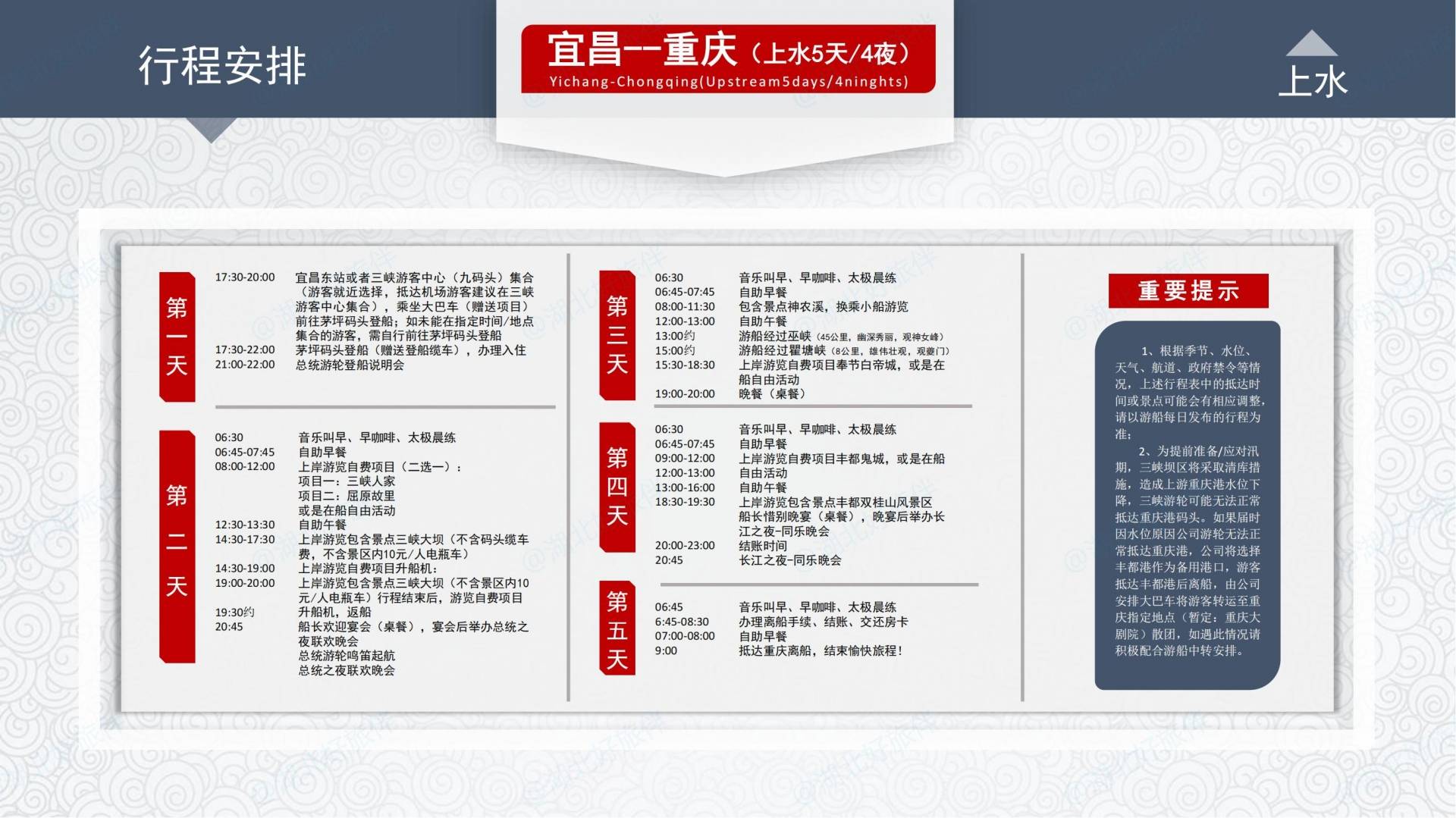 总统七&八号游轮_上水行程