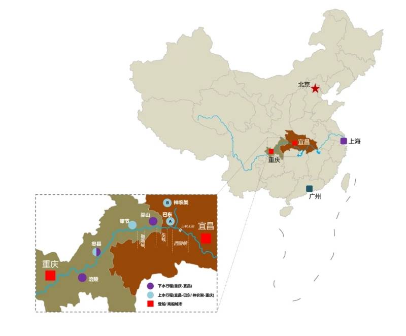 长江探索航线图